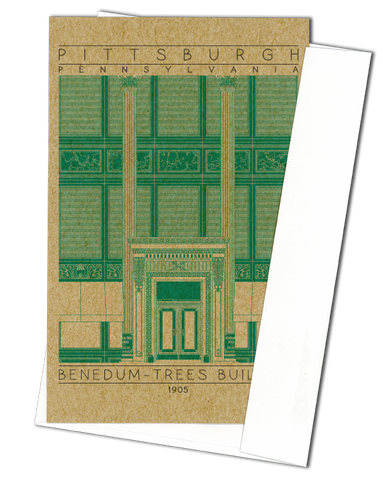 Benedum-Trees Building - 1905 Green Miniature Digital Print