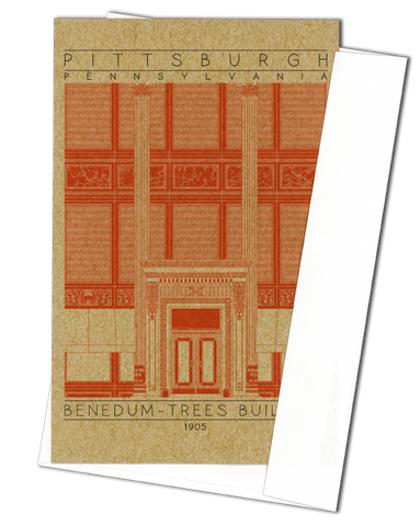 Benedum-Trees Building - 1905 Orange Miniature Digital Print