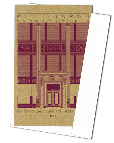Benedum-Trees Building - 1905 Purple Miniature Digital Print