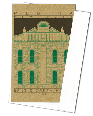 Bent's Opera House - 1865 Green Miniature Digital Print