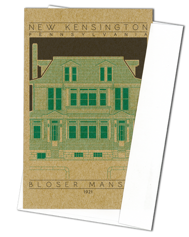 Bloser Mansion - 1921 Green Miniature Digital Print