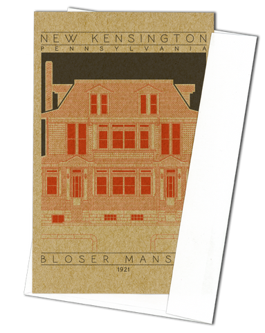 Bloser Mansion - 1921 Orange Miniature Digital Print
