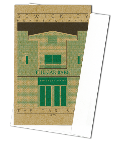 The Car Barn - 1925 Green Miniature Digital Print