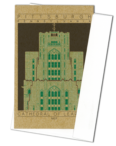 Cathedral of Learning - 1937 Green Miniature Digital Print