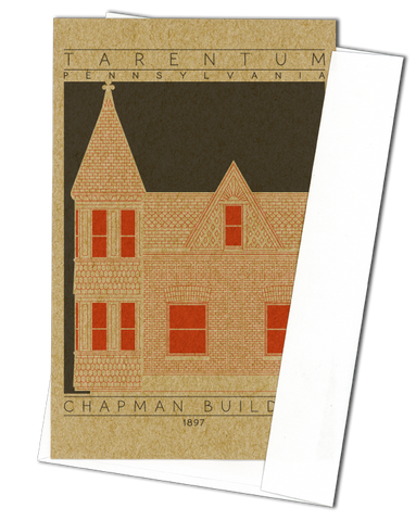 Chapman Building - 1897 Orange Miniature Digital Print