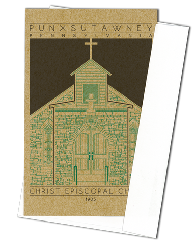 Christ Episcopal Church - 1905 Green Miniature Digital Print