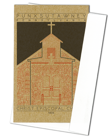 Christ Episcopal Church - 1905 Orange Miniature Digital Print