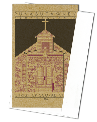 Christ Episcopal Church - 1905 Purple Miniature Digital Print