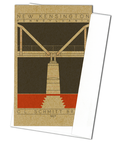 C.L. Schmitt Bridge - 1927 Orange Miniature Digital Print