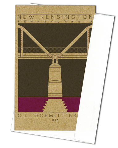 C.L. Schmitt Bridge - 1927 Purple Miniature Digital Print