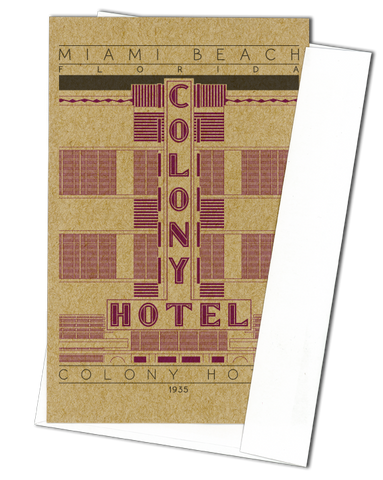 Colony Hotel - 1935 Purple Miniature Digital Print