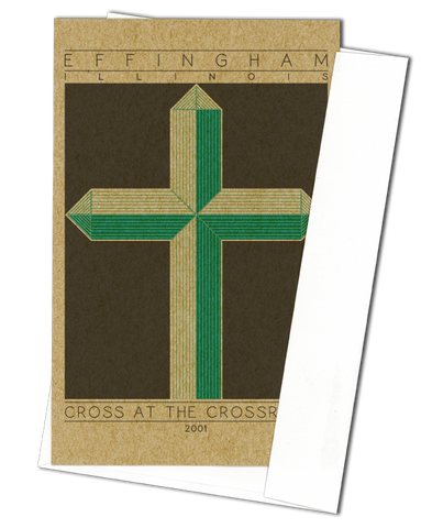 Cross at the Crossroads - 2001 Green Miniature Digital Print