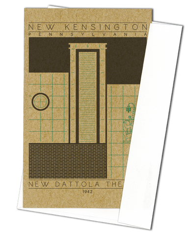 New Dattola Theater - 1942 Green Miniature Digital Print