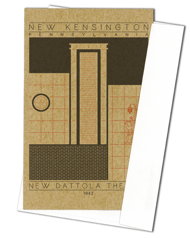 New Dattola Theater - 1942 Orange Miniature Digital Print