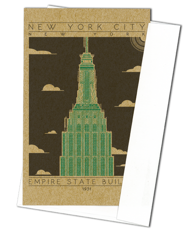 Empire State Building - 1931 Green Miniature Digital Print