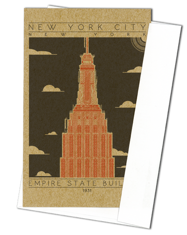 Empire State Building - 1931 Orange Miniature Digital Print