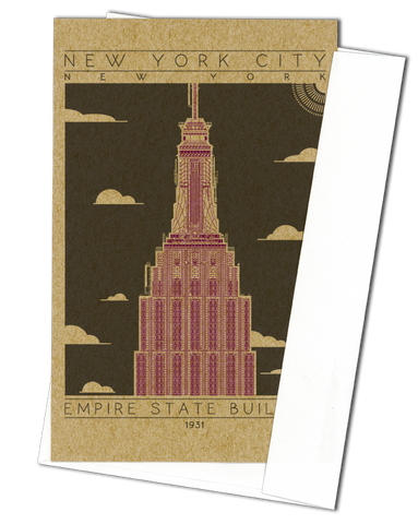 Empire State Building - 1931 Purple Miniature Digital Print