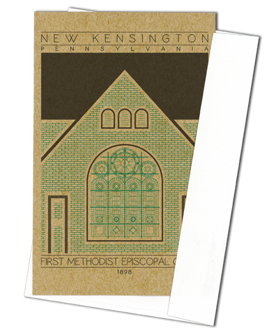 First Methodist Episcopal Church - 1898 Green Miniature Digital Print