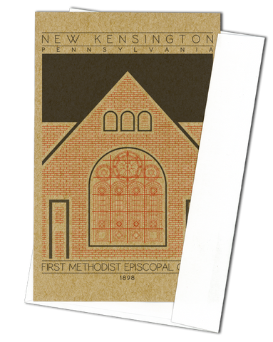 First Methodist Episcopal Church - 1898 Orange Miniature Digital Print