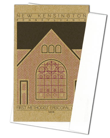 First Methodist Episcopal Church - 1898 Purple Miniature Digital Print