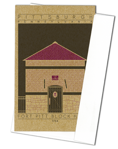 Fort Pitt Block House - 1764 Purple Miniature Digital Print