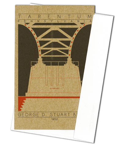 George D. Stuart Bridge - 1952 Orange Miniature Digital Print