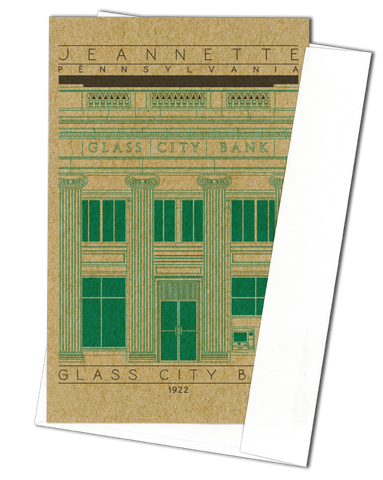 Glass City Bank - 1922 Green Miniature Digital Print