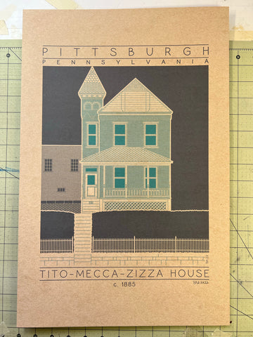 Tito-Mecca-Zizza House - c. 1885 Green Digital Print