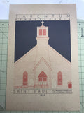 Saint Paul's German Evangelical Lutheran Church - 1889 Orange Digital Print