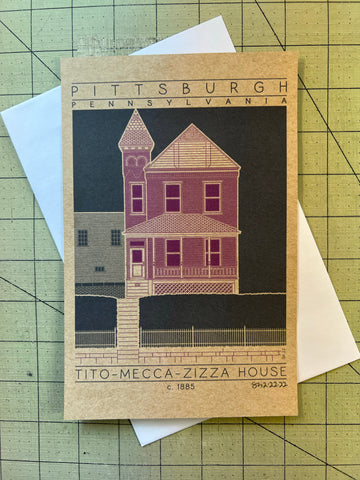 Tito-Mecca-Zizza House - c. 1885 Purple Miniature Digital Print