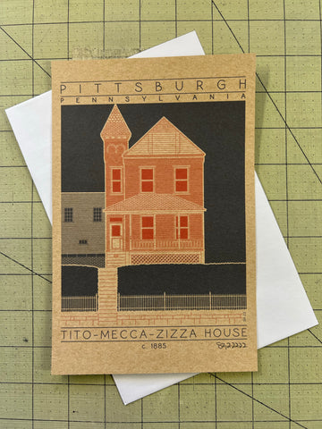 Tito-Mecca-Zizza House - c. 1885 Orange Miniature Digital Print