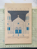 Saint Vladimir Ukrainian Catholic Church - 1947 Blue Digital Print