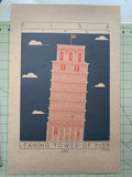 Leaning Tower of Pisa - 1372 Orange Digital Print