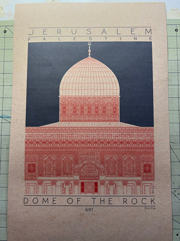 Dome of the Rock - 691 Orange Digital Print