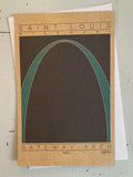 Gateway Arch - 1965 Green Miniature Digital Print