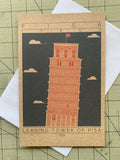 Leaning Tower of Pisa - 1372 Orange Miniature Digital Print