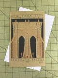Brooklyn Bridge - 1883 Orange Miniature Digital Print