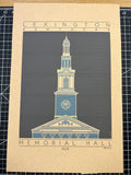 Memorial Hall - 1929 Blue Digital Print