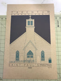 Saint Paul's German Evangelical Lutheran Church - 1889 Green Digital Print