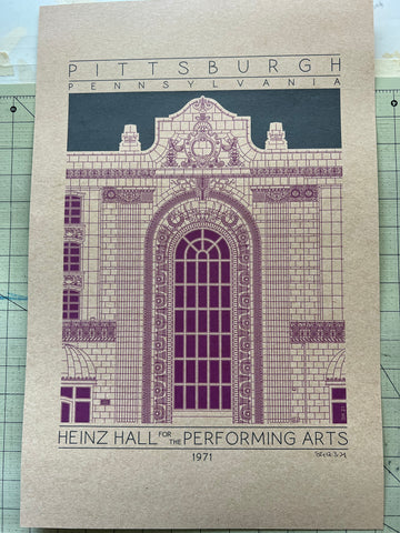 Heinz Hall for the Performing Arts - 1971 Purple Digital Print