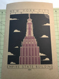 Empire State Building - 1931 Purple Digital Print