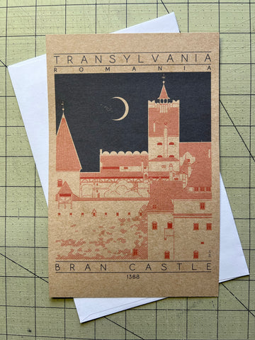 Bran Castle - 1388 Orange Miniature Digital Print