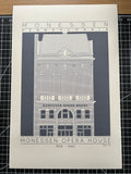 Monessen Opera House - 1904 - 1940 Black Digital Print