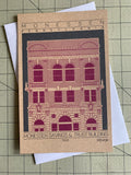 Monessen Savings & Trust Building - 1905 Purple Miniature Digital Print