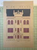 London Arms Hotel - 1930 Purple Digital Print