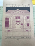 Central Presbyterian Church - 1913 Purple Digital Print