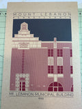 Mount Lebanon Municipal Building - 1930 Purple Digital Print