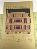 Bloser Mansion - 1921 Purple Digital Print