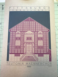 Teutonia Maennerchor - 1888 Purple Digital Print