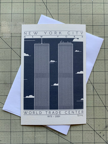 World Trade Center - 1973 - 2001 Black Miniature Digital Print